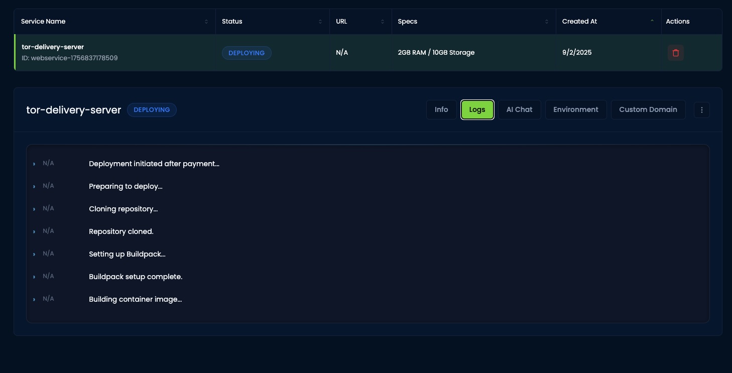 Deploying Application